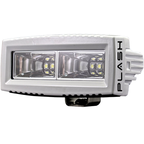 PlashLights 40W Low Profile LED Spreader Light - 140 Scene Flood - White Housing | 40-LP-SC-WHT