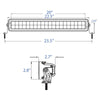 PlashLights 20" X2-Series LED Light Bar - Straight - White Housing | X2-20-WHT