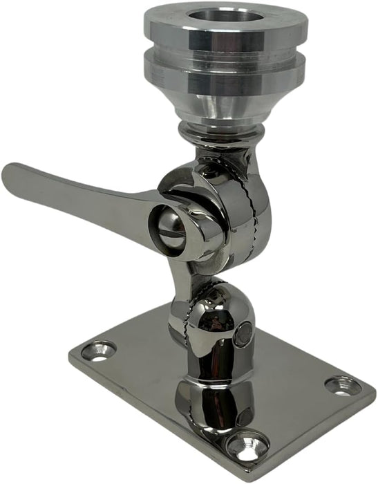 LocMarine 8460 Starlink Mini Coupling with Stainless Steel Adjustable Fixed Mount Base Kit. | LM-SMINI-HDBRK