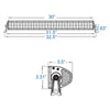 PlashLights 30" XX-Series LED Light Bar - 5W - Curved - White Housing | XX-30-5W-WHT-R
