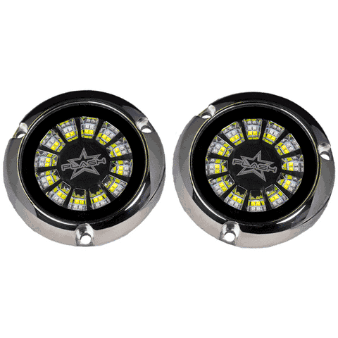 PlashLights Epik Underwater Transom Light - Blue + White - Pair | PL-UWL-EPIK-B/W-K