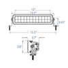 PlashLights 12" X2-Series LED Light Bar - Straight - White Housing | X2-12-WHT