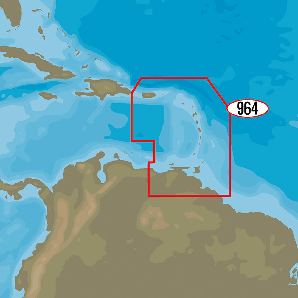 C-MAP 4D NA-D964 Puerto Rico to Rio Orinoco Premium Nautical Chart - Marine Navigation microSD/SD Card (M-NA-D964-MS)