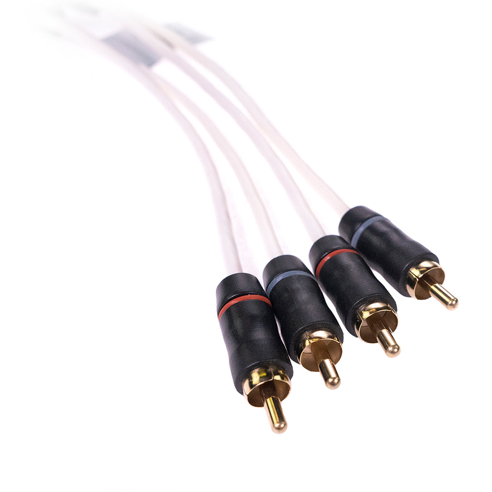 Fusion MS-FRCA6 Performance 4-Channel RCA Marine Audio Cable, 6 ft (010-12618-00)