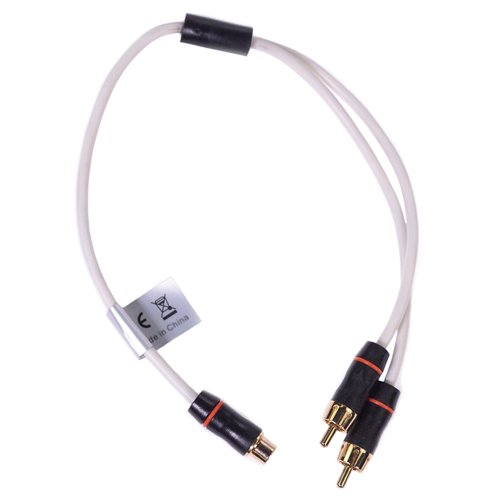 Fusion MS-RCAYM Performance RCA Splitter Cable, 1 Female to 2 Male, 0.9 ft (010-12621-00)