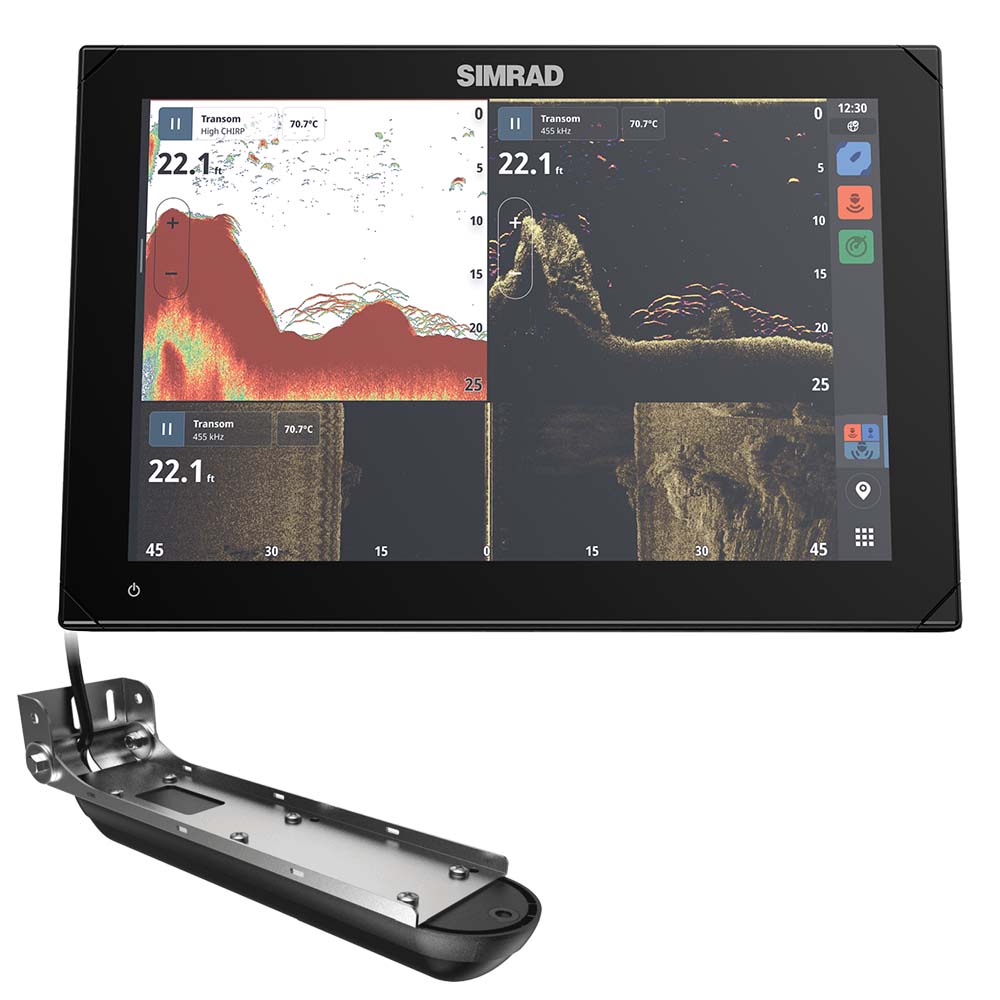 Simrad NSX 3012 12" Combo Chartplotter and Fishfinder with Active Imaging 3-in-1 Transducer and C-MAP DISCOVER X Charts (000-15367-001)