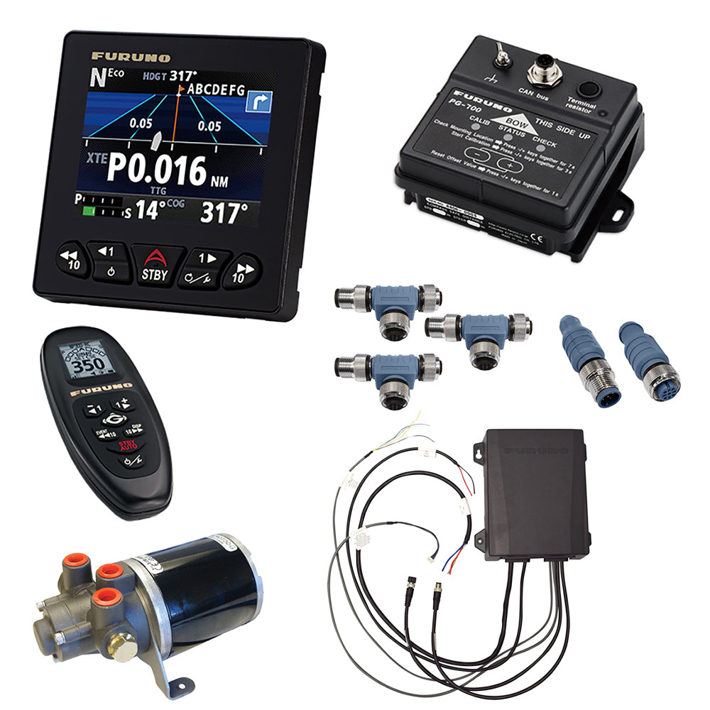 Furuno NavPilot 300/PG-S Adaptive Autopilot Package with 4.1" Color LCD and Gesture Controller, PG700 Fluxgate Heading Sensor, and 12V Octopus 1.0L Pump