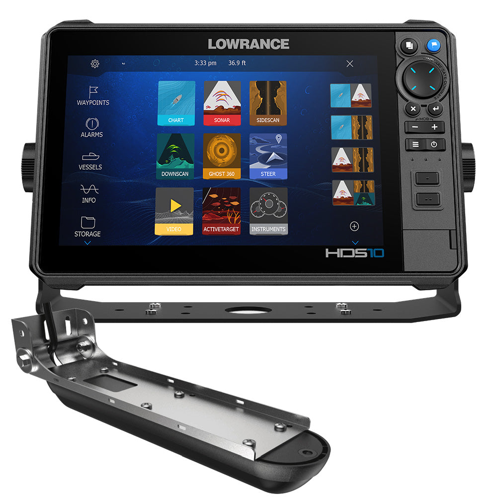 Lowrance HDS PRO 10 with Preloaded C-MAP DISCOVER OnBoard and Active Imaging HD Transducer (000-15984-001)