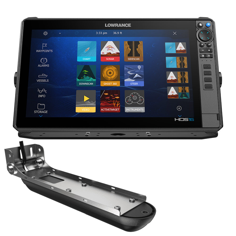 Lowrance HDS PRO 16 with Preloaded C-MAP DISCOVER OnBoard and Active Imaging HD Transducer (000-15990-001)