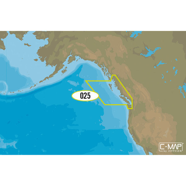 C-MAP 4D NA-D025 Canada West Including Puget Sound Premium Nautical Chart - Marine Navigation microSD/SD Card (M-NA-D025-MS)