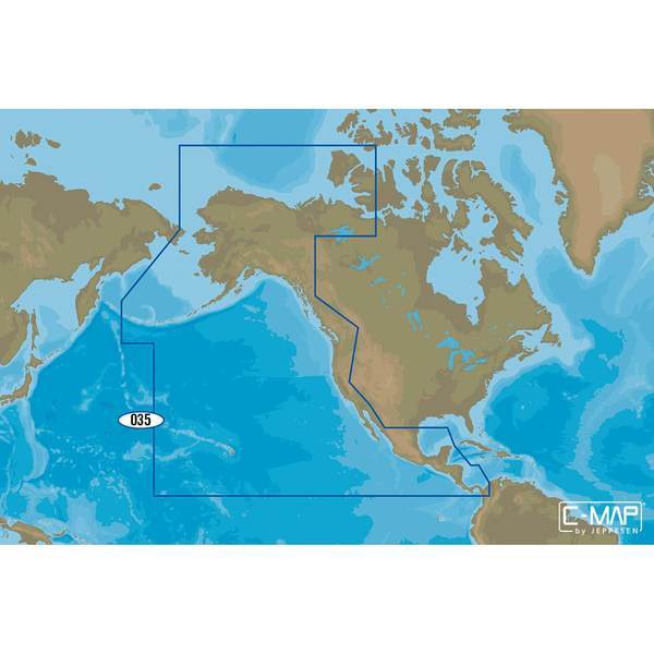 C-MAP 4D NA-D035 Pacific Coast, Panama to Alaska Premium Nautical Chart - Marine Navigation microSD/SD Card (M-NA-D035-MS)