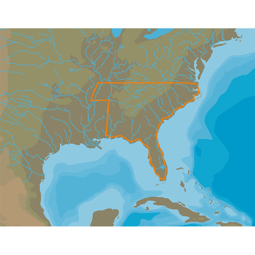 C-MAP 4D NA-D074 US Lakes: South East Premium Nautical Chart - Marine Navigation microSD/SD Card (M-NA-D074-MS)