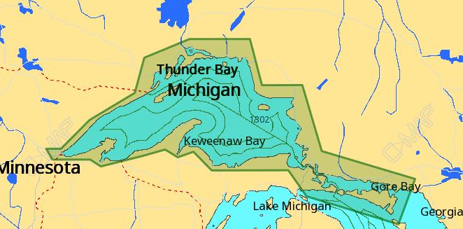 C-MAP 4D NA-D930 Lake Superior Premium Nautical Chart - Marine Navigation microSD/SD Card (M-NA-D930-MS)