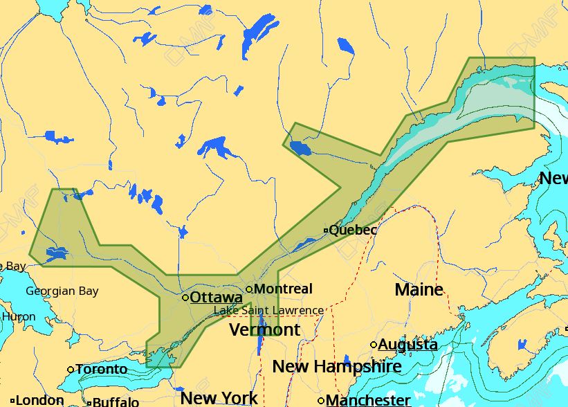 C-MAP 4D NA-D935 St. Lawrence River and Rideau Canal Premium Nautical Chart - Marine Navigation microSD/SD Card (M-NA-D935-MS)