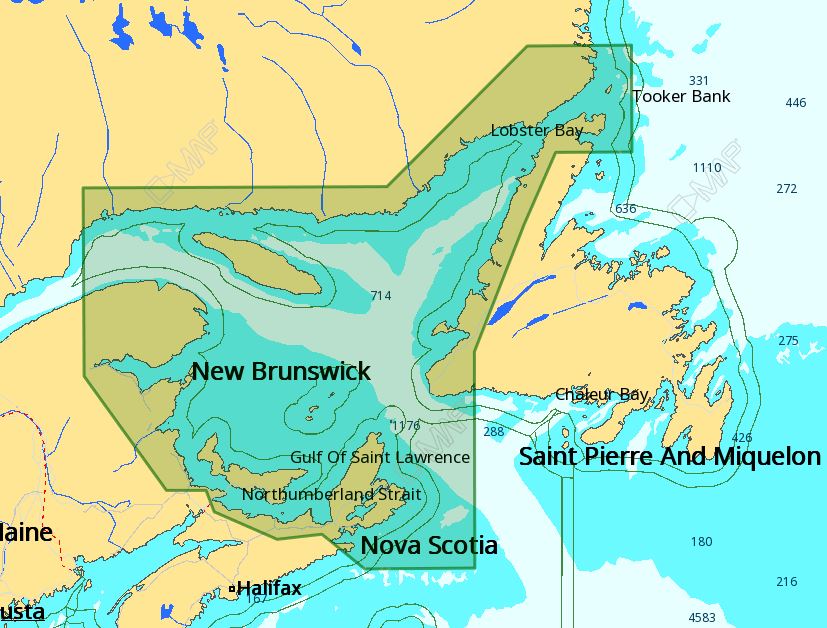 C-MAP 4D NA-D936 Gulf of St. Lawrence Premium Nautical Chart - Marine Navigation microSD/SD Card (M-NA-D936-MS)