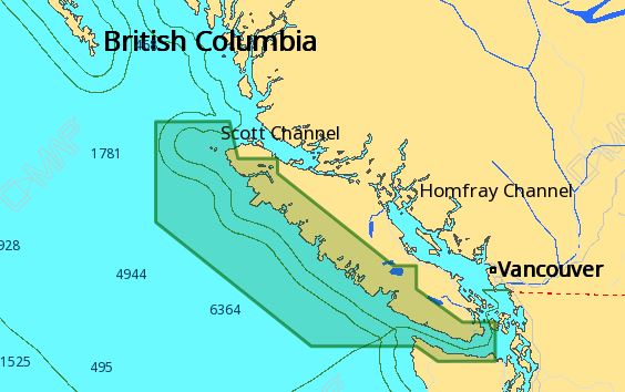 C-MAP 4D NA-D956 Victoria British Columbia to Cape Scott Premium Nautical Chart - Marine Navigation microSD/SD Card (M-NA-D956-MS)