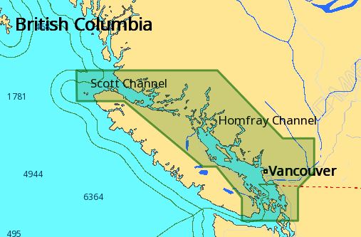 C-MAP 4D NA-D957 San Juan Islands to Nigei Island Premium Nautical Chart - Marine Navigation microSD/SD Card (M-NA-D957-MS)