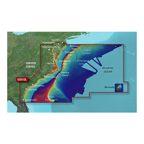 Garmin BlueChart g3 Vision HD - VUS512L - Mid-Atlantic - microSD/SD (010-C0741-00)