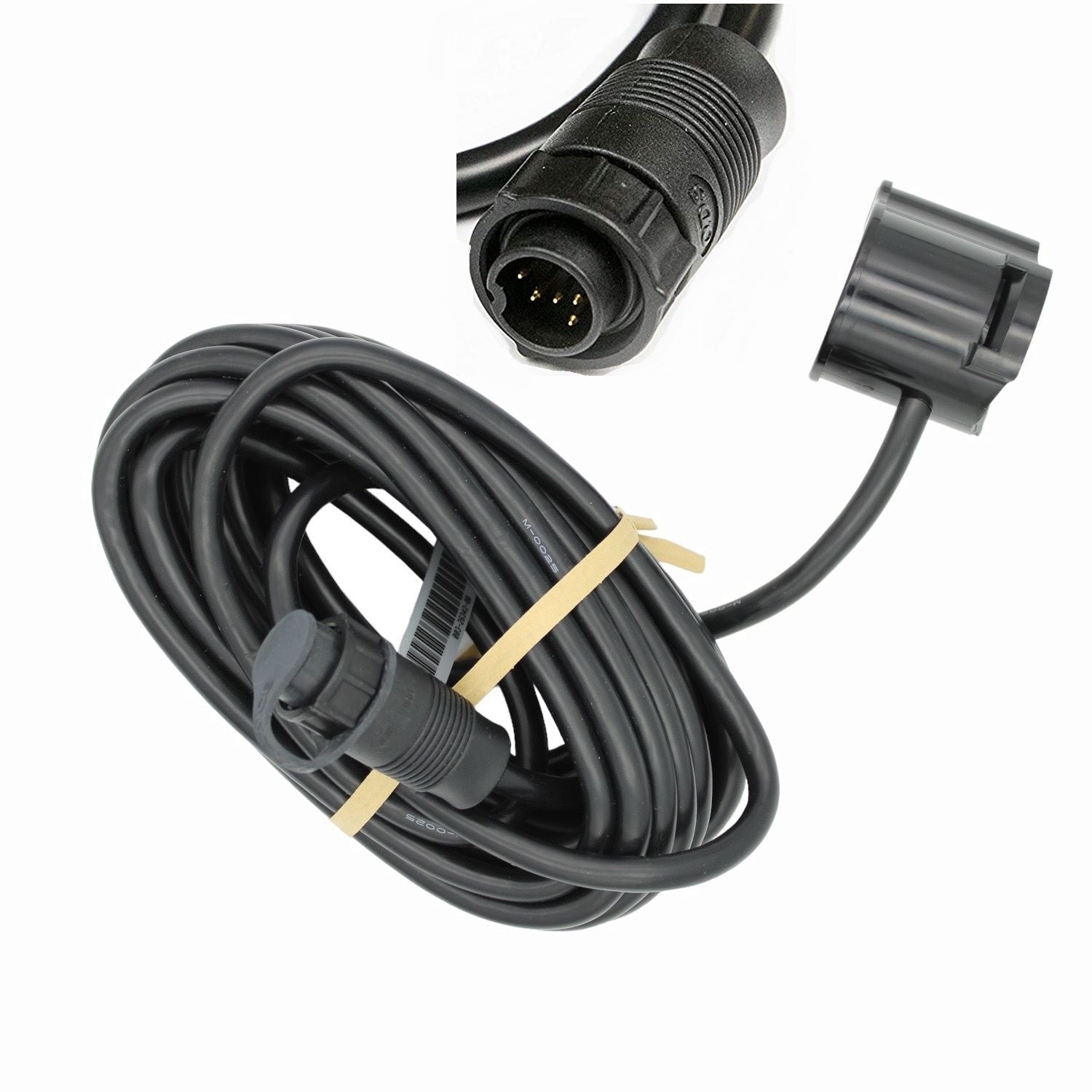 Lowrance 9-Pin Med/High CHIRP Skimmer Depth Shoot Thru-Hull Pod Transducer without Temperature (000-14886-001)