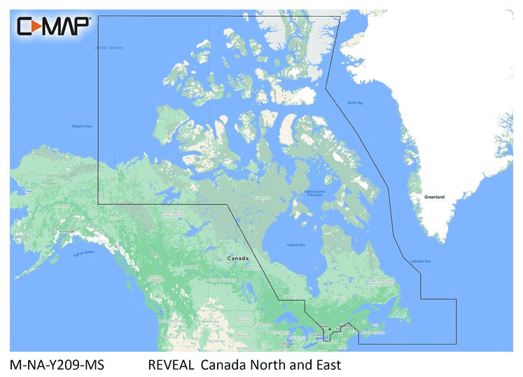 C-MAP Reveal NA-Y209 Canada North & East Nautical Chart - Marine Navigation microSD/SD Card (M-NA-Y209-MS)