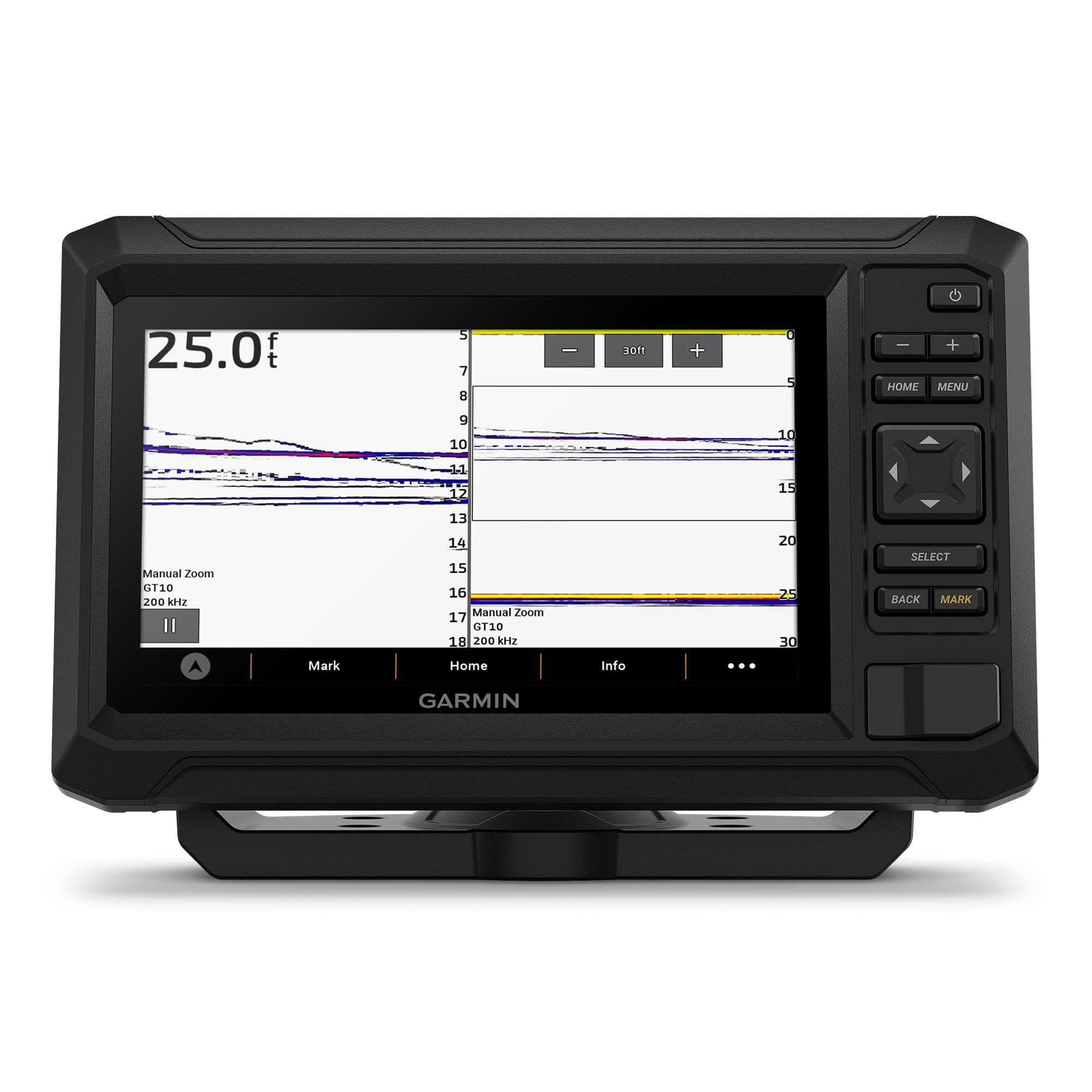 Garmin ECHOMAP UHD2 73sv 7" Ice Fishing Bundle with ECHOMAP UHD2 73sv & GT10HN-IF Transducer (010-02684-35)