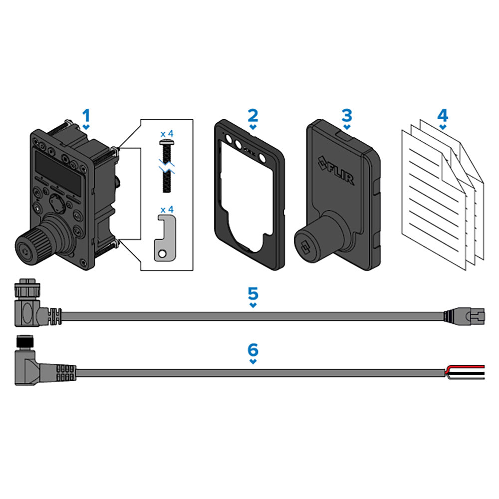FLIR JCU-4 PoE/12V/24V RayNet Premium Joystick Control Unit with 2.9" Color LCD (E70695)