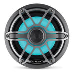 JL Audio M6-650X-S-GmTi-i 6.5" Marine Coaxial Speakers with RGB LED Lighting, Titanium Sport Grilles, Pair (010-03092-00)