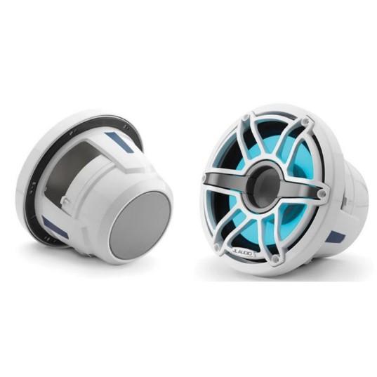 JL Audio M6-8IB-S-GwGw-i-4 8" 200W RMS Infinite-Baffle Marine Subwoofer with RGB LED Lighting, White Sport Grille (010-03081-00)