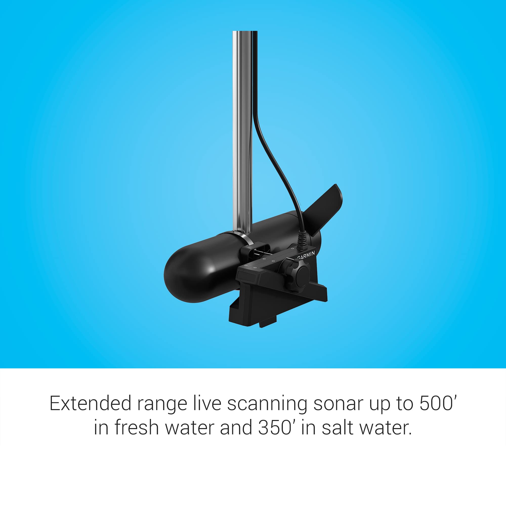 Garmin LiveScope XR System with GLS 10 and LVS62 Transducer, Live Scanning Sonar for Open Water, 500' Range in Freshwater, 350' Range in Saltwater