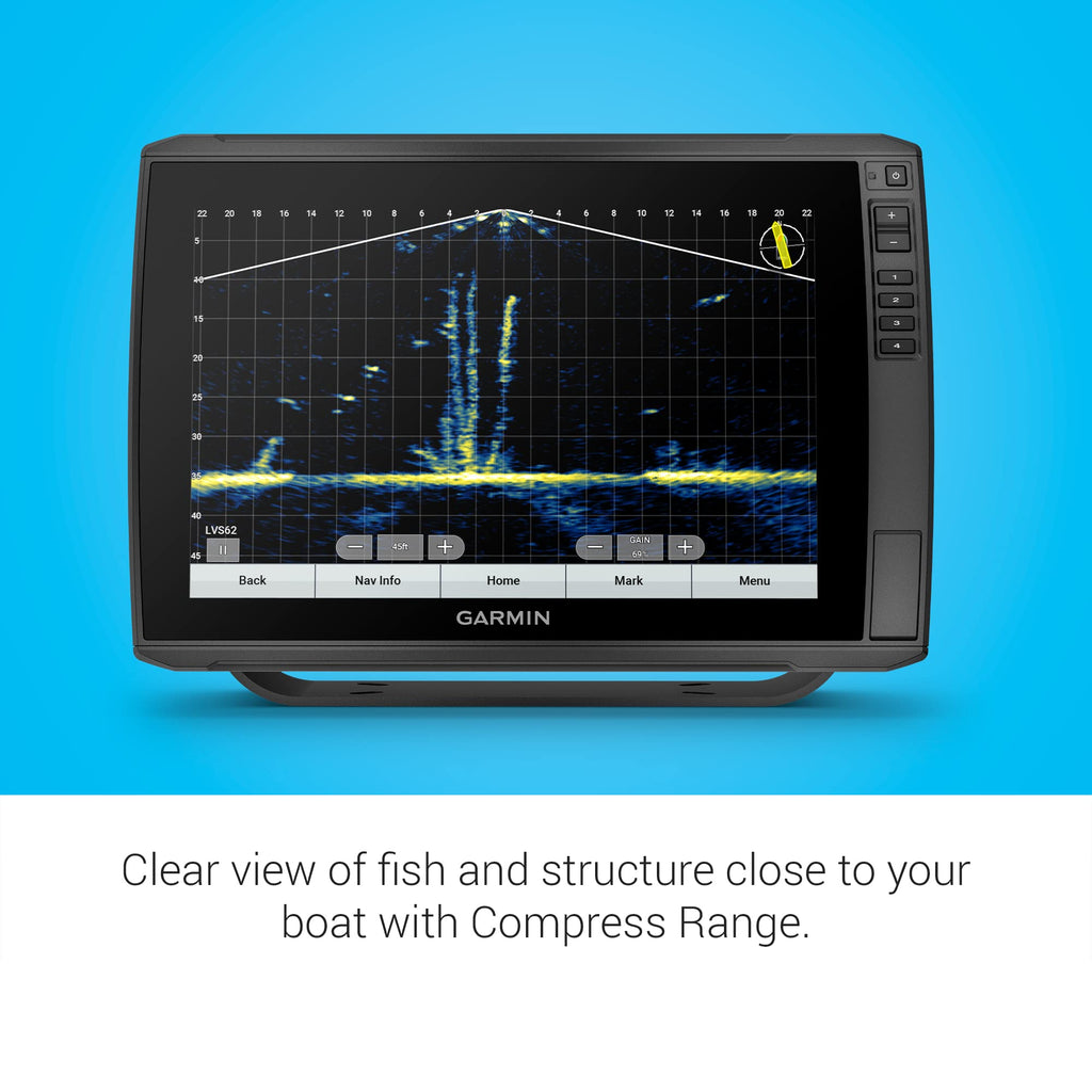 Garmin LiveScope? XR System with GLS 10? and LVS62 Transducer, Live Scanning Sonar for Open Water, 500' Range in Freshwater, 350' Range in Saltwater (010-02719-00)