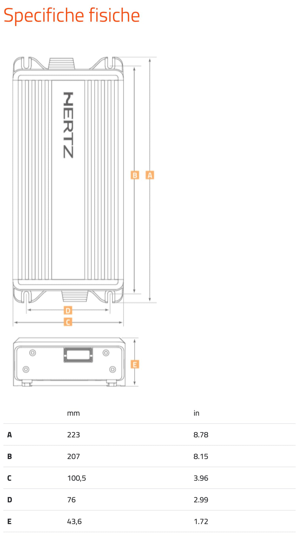 HERTZ AUDIO HMP 1D - 300W MARINE & POWERSPORTS D-CLASS MONO AMPLIFIER | 78270000