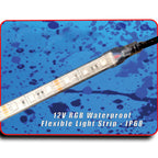 PlashLights 12v RGB Color Changing Waterproof Flexible Light Strip - Ip68 - 20' | FLS-RGB-68-20FT
