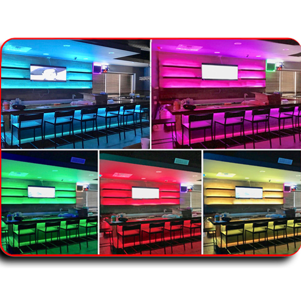 PlashLights 12v RGB Color Changing Waterproof Flexible Light Strip - Ip68 - 10' | FLS-RGB-68-10FT
