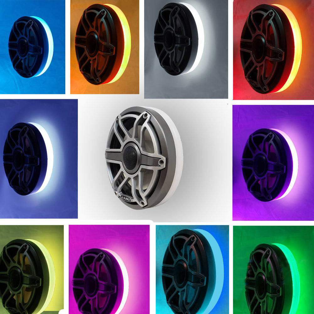 PlashLights RGB Multicolor LED Speaker Rings - High Output - JL Audio M6-880X | SPKR-KIT-JL-M6-880X