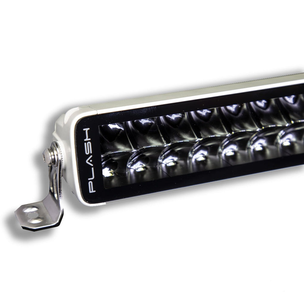 PlashLights 20" X2-Series LED Light Bar - Straight - White Housing | X2-20-WHT