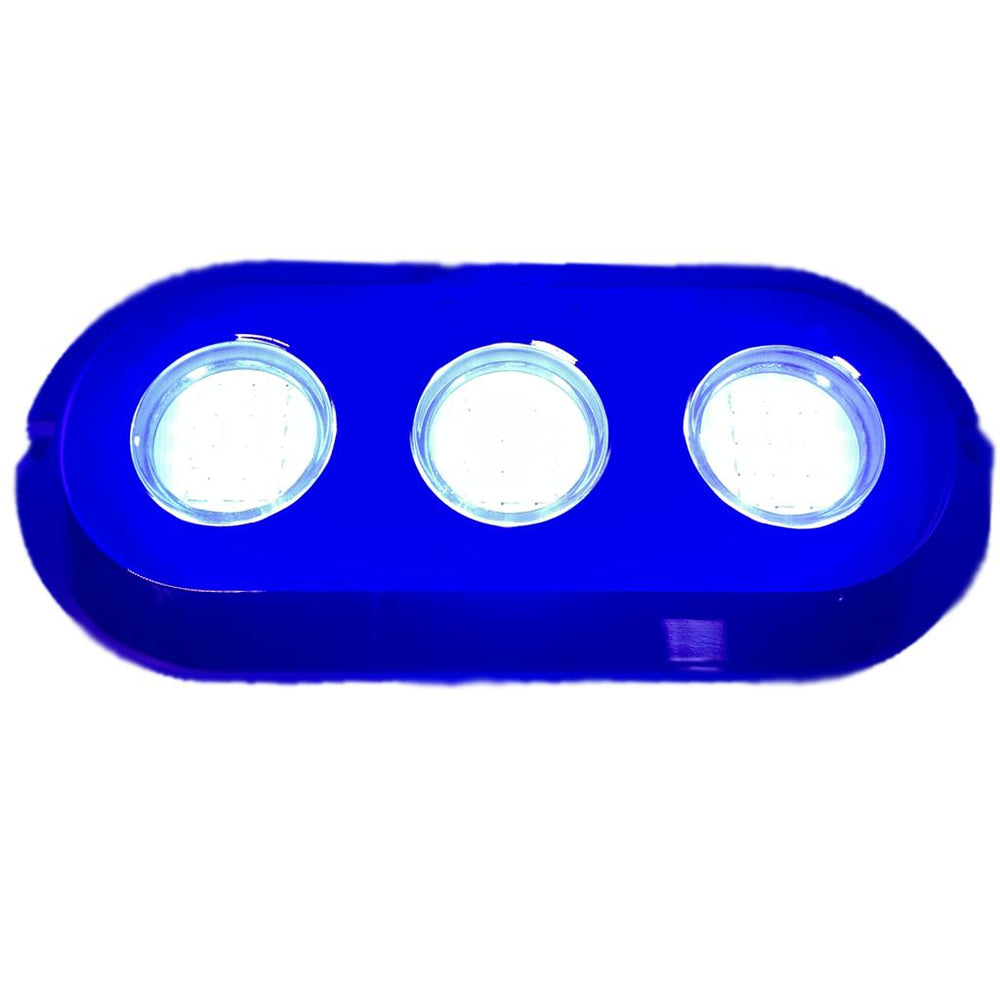 PlashLights Grande 180W Underwater Transom Light - Blue - Pair | PL-UWL-180BLU-K