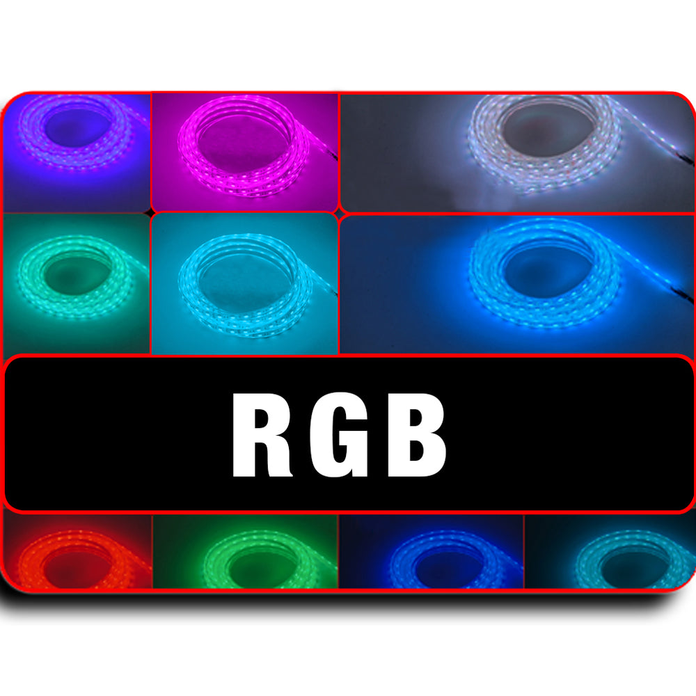 PlashLights 12v RGB Color Changing Waterproof Flexible Light Strip - Ip68 - 26' | FLS-RGB-68-26FT