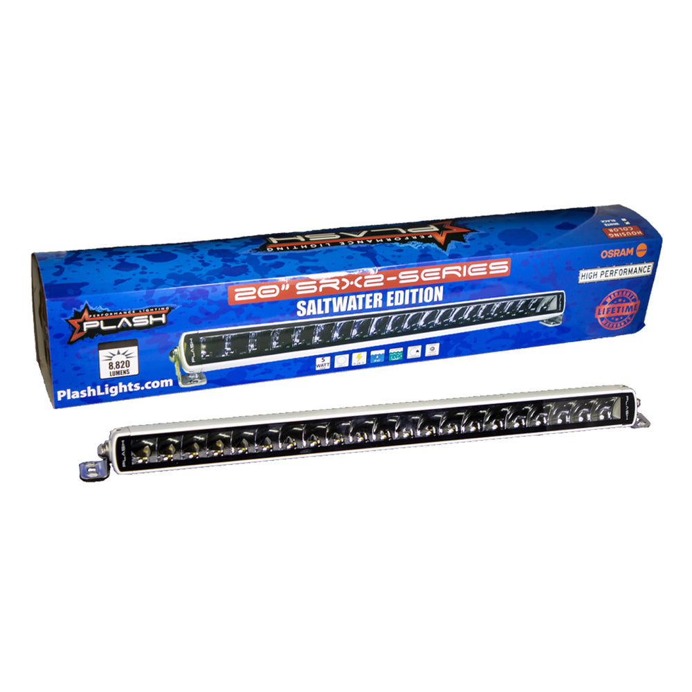 PlashLights 20" SRX 2-Series Single Row LED Light Bar - White Housing | SRX2-20-WHT