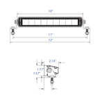 PlashLights 10" SRX 2-Series Single Row LED Light Bar - White Housing | SRX2-10-WHT