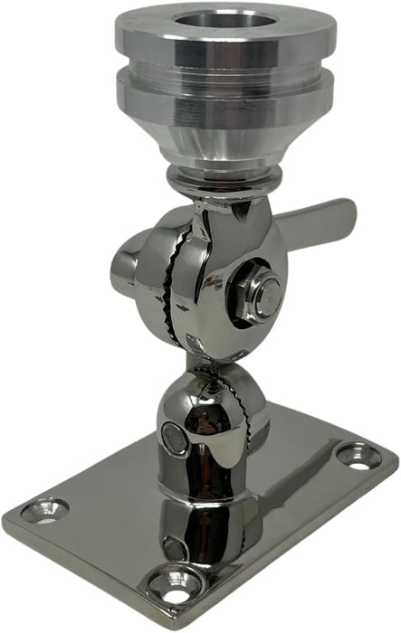LocMarine 8460 Starlink Mini Coupling with Stainless Steel Adjustable Fixed Mount Base Kit. | LM-SMINI-HDBRK