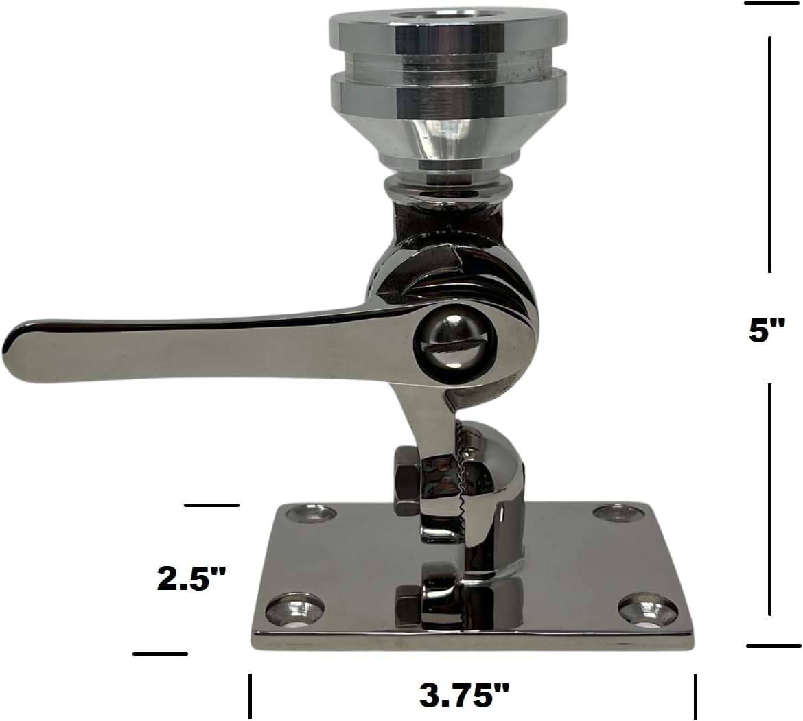 LocMarine 8460 Starlink Mini Coupling with Stainless Steel Adjustable Fixed Mount Base Kit. | LM-SMINI-HDBRK