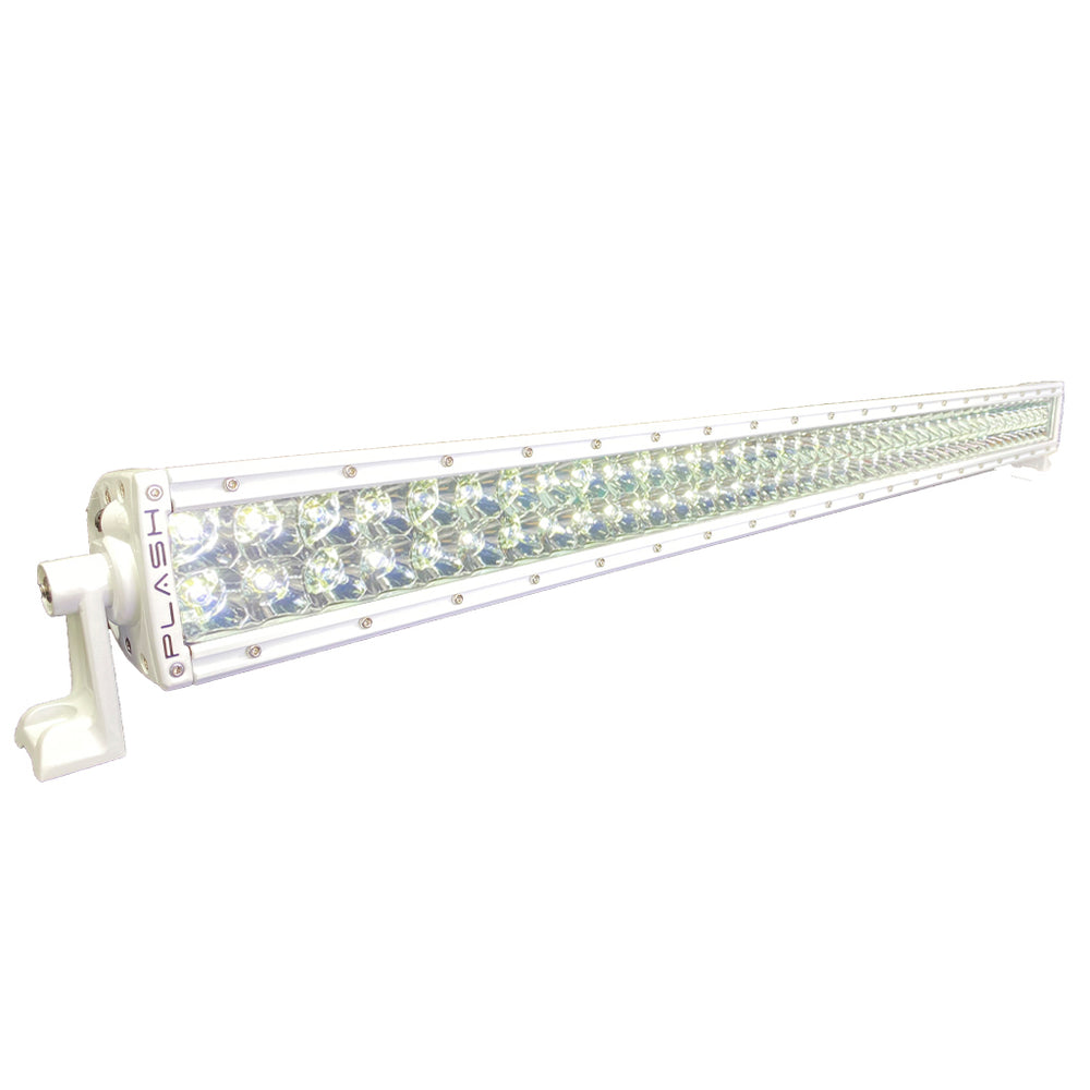 PlashLights 40" XX-Series LED Light Bar - 5W - Curved - White Housing | XX-40-5W-WHT-R