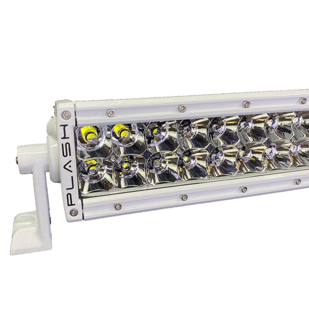 PlashLights 40" XX-Series LED Light Bar - 5W - Curved - White Housing | XX-40-5W-WHT-R