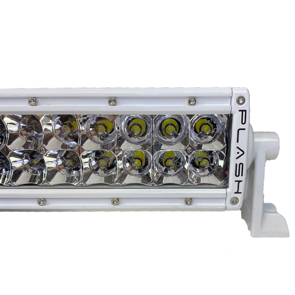 PlashLights 50" XX-Series LED Light Bar - 5W - Curved - White Housing | XX-50-5W-WHT-R