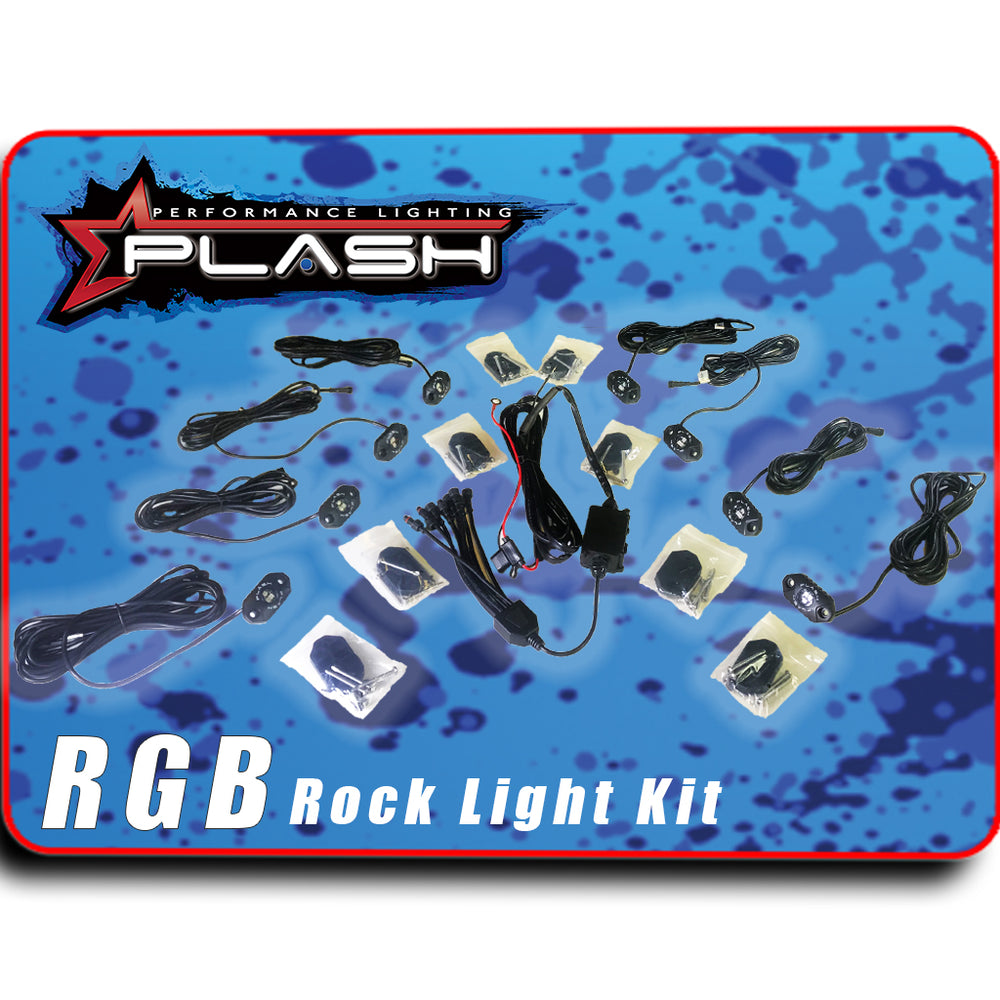 PlashLights 9W, RGB Rock Light, Black Housing - Single | RL-RGB-S
