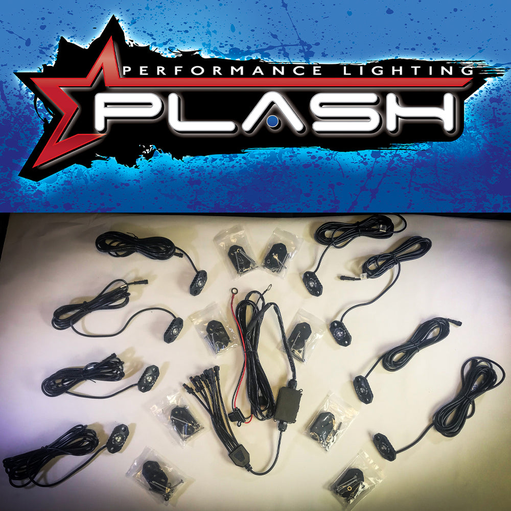 PlashLights 9W, RGB Rock Light, Black Housing - Single | RL-RGB-S
