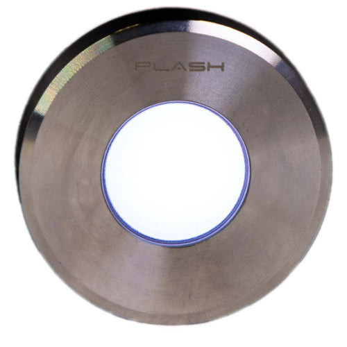 PlashLights Gravity Surface Mounted LED Deck Light - Stainless Steel - Cool White | UL-1014-EL-CW-SS