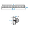 PlashLights 50" XX-Series LED Light Bar - 5W - Straight - White Housing | XX-50-5W-WHT