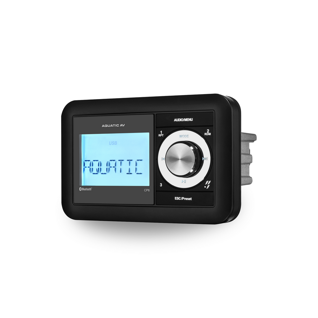 Aquatic AV CP6 AM/FM Compact Waterproof Marine Bluetooth Stereo with USB Port (CP611)