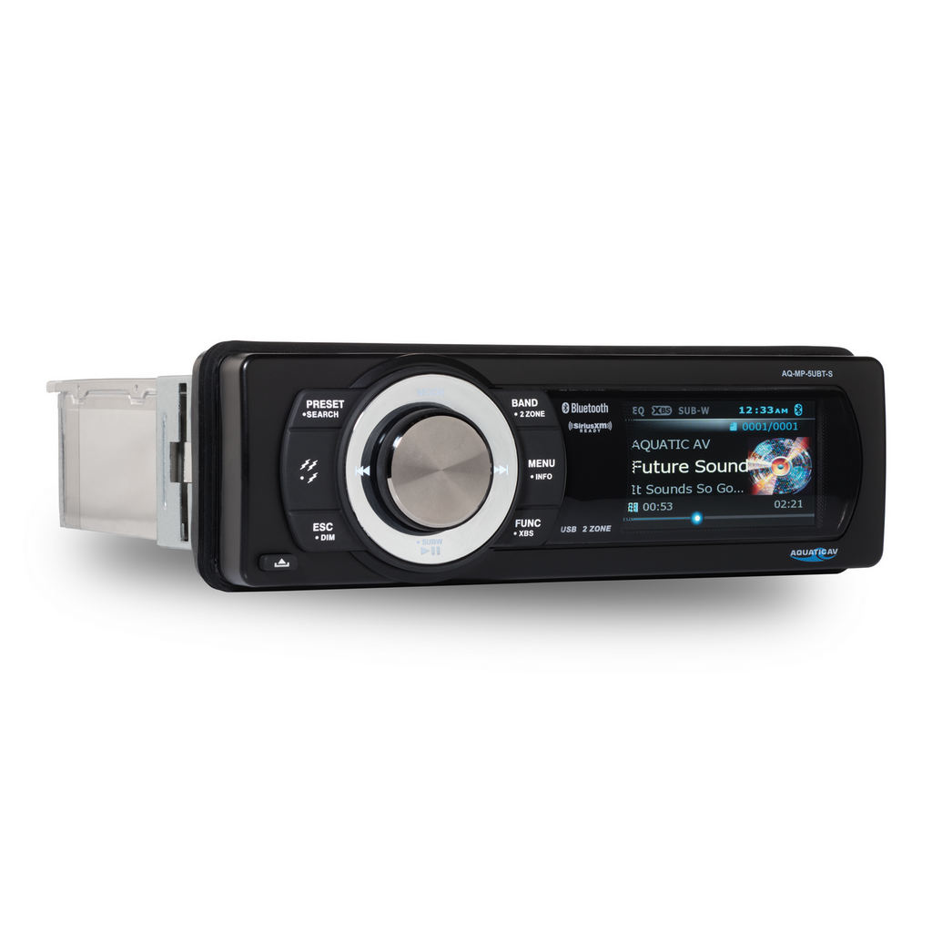 Aquatic AV MP5+ Adventure+ Waterproof Marine Bluetooth Stereo with 288W Amp (MP521)